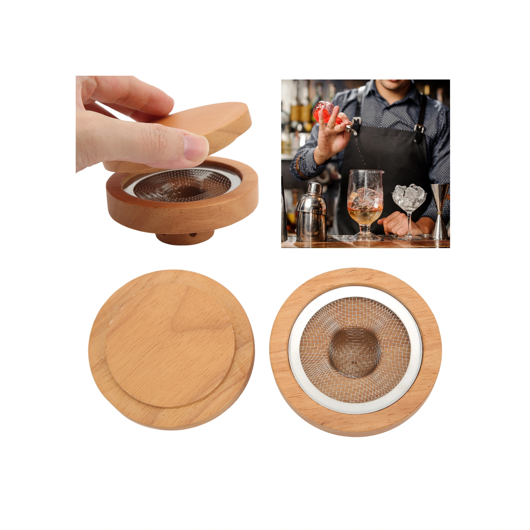 Shineyee Kokteyl Fümeleyici Kiti Ahşap - Ev Ve Barbecue İçin Eşsiz Ahşap Kokusu Eklenen Füme Kapaklığı