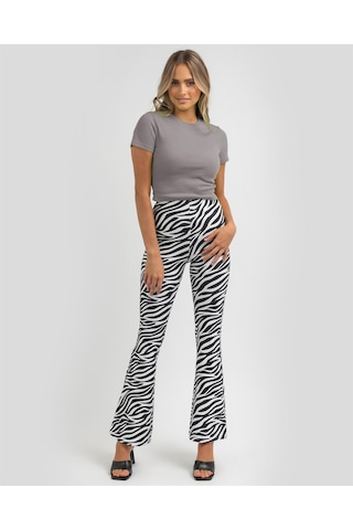 Madmext Boyalı Gri Basic Crop Kadın Tişört Mg1772-boyalı Gri