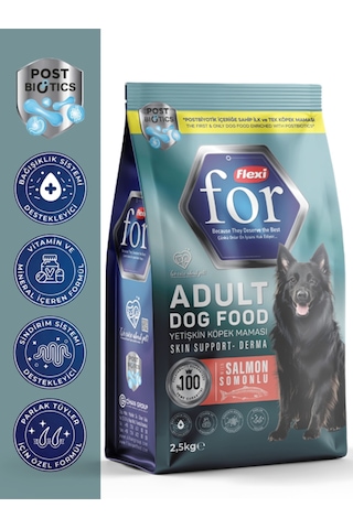 Somonlu Yetişkin Köpek Kuru Maması - Postbiyotik İçerikli Sindirim Destekleyici - 2,5 Kg