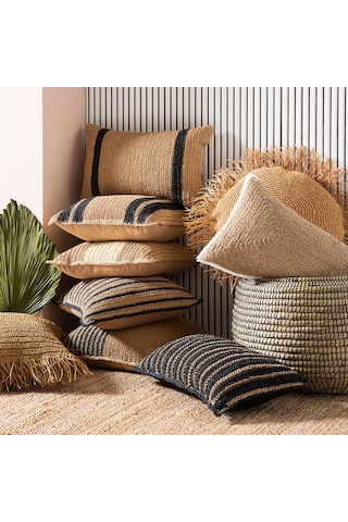 Mudo Home Valetta Tassel Kırlent Naturel 50x50 Bej
