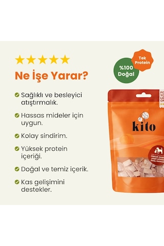 Kito Freeze Dried Hindi Göğüs Ödül Maması Köpekler İçin 30 G