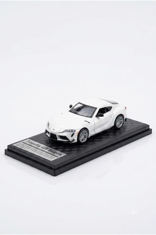 Hobbiez Lisanslı Toyota Gr Supra Kapıları Açılabilir Model Diecast 1/32 Ölçek Metal Standlı Araç