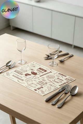 30 Adet 28x41 Cm Ebatlarında Masa Üstü Kraft Amerikan Servis Kağıdı Simmer Desen