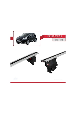 Renault Scenic Iıı 2013-2016 Arası İle Uyumlu Ace-4 Ara Atkı Tavan Barı Gri