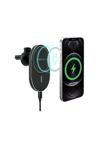 Nettech 15W Kablosuz Wireless Şarj (544644994)-Siyah