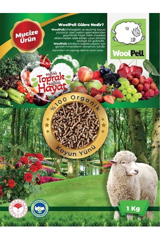 Woolpell Organik Koyun Yünü Gübresi 5kg 2 Kg