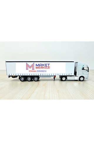 1/64 Ölçek Gri Volvo Fh4 Tır Maketi 25 Cm Boy