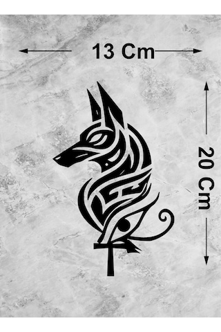 Anubis Sticker - Eski Mısır Mitolojisi - Ölüler Tanrısı - Araba Oto Motosiklet Karavan Pc Laptop Sticker - 00351 20x13 Cm