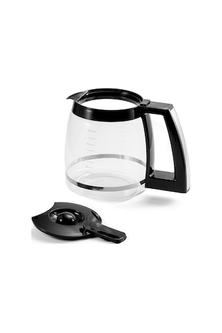 Vkemall Islak Kahve Makinesi İçin Isıya Dayanıklı Cam Değiştirme Kavanozu 12 Bardak, Dcc-1100bk/dcc-1200prc/dcc-2650/dgb500bk Uyumlu Siyah