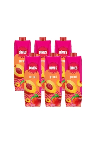 Dimes Şeftali Meyve Suyu 1 Lt X 6 Adet