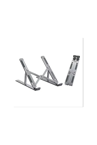 Apple Uyumlu MacBook Laptop Bilgisayar Standı Notebook Özel Yükseltici Stand Tablet Tutucu Ayarlı Metal Metal Stand-970