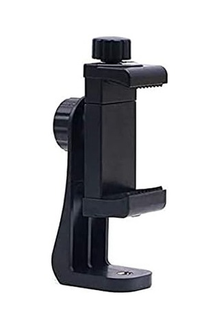 Tripod, Monopod Vb. 1/4 İnç Vidalı Sabitleyiciler İçin Telefon Tutucu Siyah