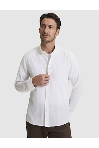 Pierre Cardin Erkek Beyaz Gömlek Desenli 50325356-vr013