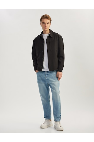 Koton Pamuklu Normal Bel Cepli Loose Fit Jean Pantolon - Steve Jean Açık İndigo 5sam40020nd Açık İndigo