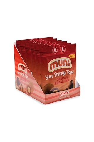 Muni Çikolata Parçacıklı Yer Fıstığı Topu 6 x 80 G