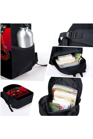 Örümcek Adam Yeni Sırt Çantası Büyük Kapasiteli Öğrenci Kişilik Okul Çantası Üç Parça Seti Stil 34