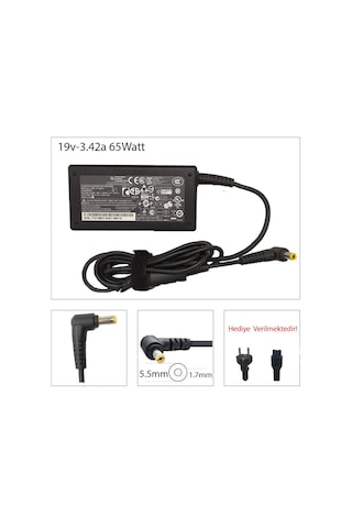 Acer Uyumlu TravelMate P453-MG 65w Uyumlu Notebook Adaptör Şarj Aleti