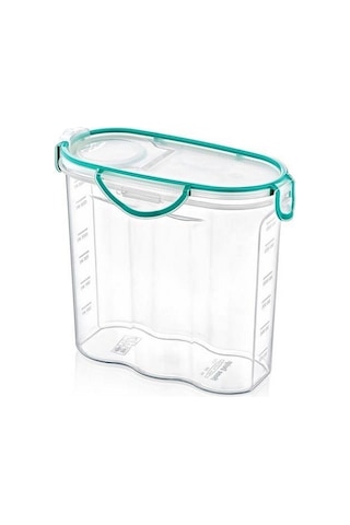 Kilitli Kapaklı Contalı Hava,su Sıvı Geçirmez 1,7 Litre Erzak Saklama Kabı-sa585 Şeffaf