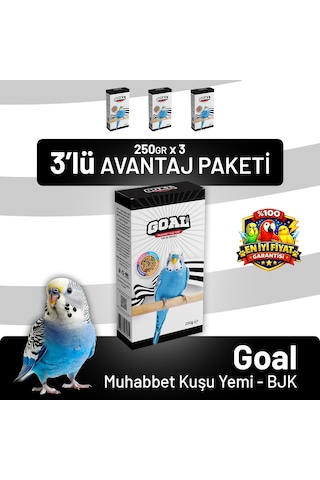 Goal Muhabbet Kuşu Yemi/bjk 250 G - 3 Adet 250 G