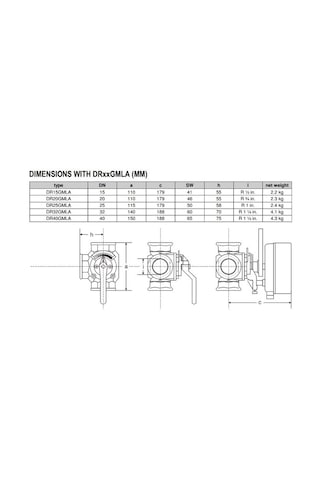 Honeywell Dr40Gmla ( Dn40) Rekorlu Rotary Üç Yollu Vana Gövdesi
