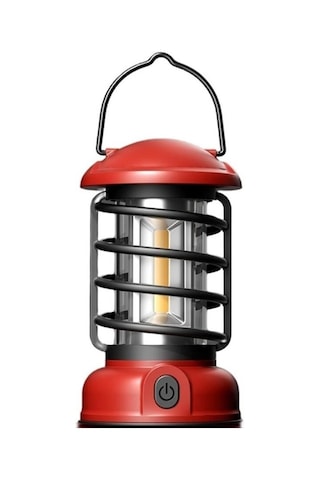 Madfox Vintage Glamping Kamp Lambası 300 Lümen Red Çok Renkli