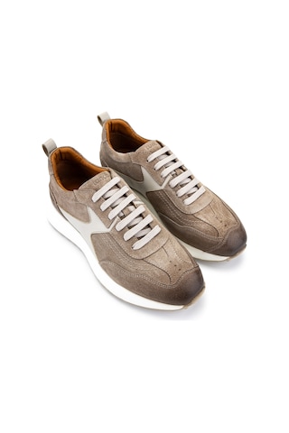 Tamer Tanca Erkek Hakiki Deri Bej Süet Sneakers & Spor Ayakkabı 1171 86-24 Erk Ayk Y26 Bej Suet