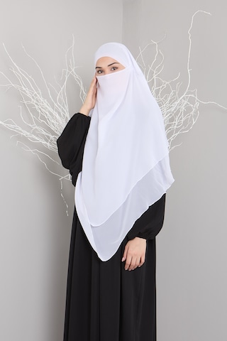 Sufle Hijap Hazır Türban Şal 3katlı Khimar
