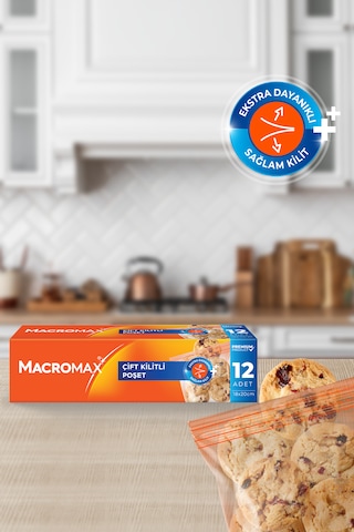 Çift Kilitli Poşet 12 Adet 18x20 Cm , Sızdırmaz Hava Geçirmez Bu