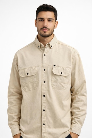 Classics Men Fc Zero Uzun Kol Slim Fit Erkek Kot Gömlek - 7538 Krem
