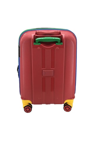 Cap Polo's Polipropilen Küçük Boy Valiz Kırmızı Bej