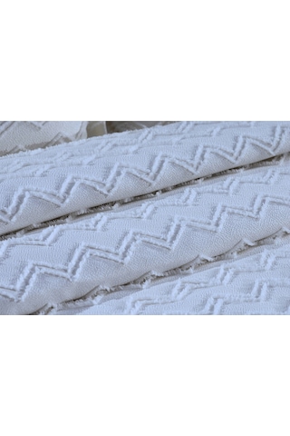 Zikzak 2 Parça Tek Kişilik Yatak Örtüsü Gri