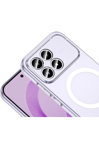 Maks Technology Poco F8 Pro Kamera Korumalı M-safe Şarj Özellikli Şeffaf Mkst London Sert Pc Kapak - Şeffaf