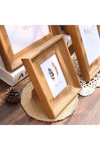 Novahub Kahverengi Ahşap 5-10 Inç Çerçeve, Genişletilmiş Sınır, Çift Kullanımlı, Basit Fotoğraf Dekor
