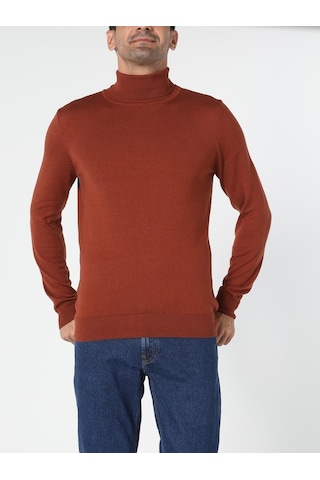Colin's Slim Fit Turuncu Erkek Kazak cl1023624_Q1.V2_COR Kahverengi