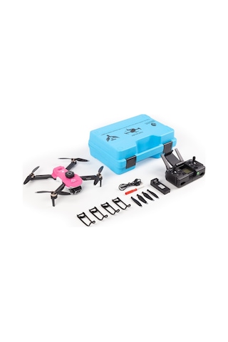 Yıldız İha Heki Skymaster Fırçasız Motor,çift Kamera Engel Sensörlü Hobi Dronu Pembe,1 Bataryalı