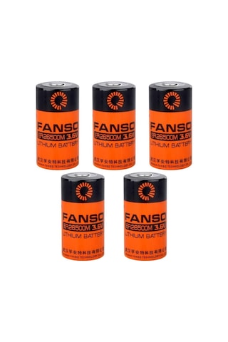 Fanso Er26500m 3.6v 6000mah Li-socl2 Lithium Pil 5'li