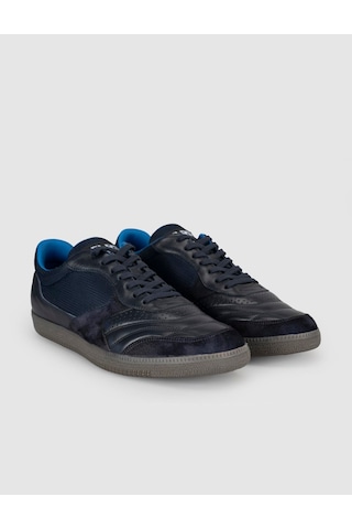 Cabani Lacivert Hakiki Deri Erkek Casual Sneaker