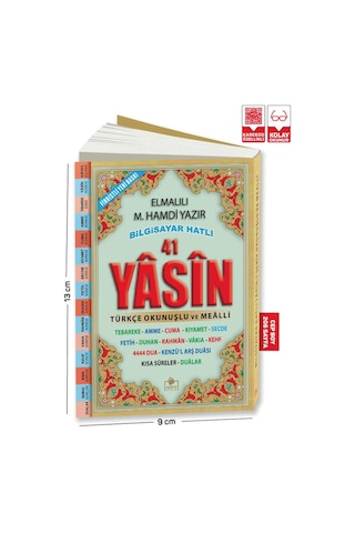 Fihristli 41 Yasin Bilgisayar Hatlı Türkçe Okunuşlu Ve Mealli