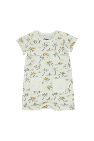 Civil Baby Erkek Bebek Patiksiz Tulum 6-18 Ay Ekru 08330g51624s1-1 Ekru