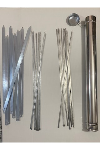 Mobilreyon Mangal Şiş Seti Adana Kebap, Ciğer, Kuşbaşı Şişi 55 Cm
