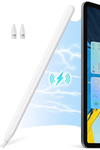 Novstrap  İpad Pro 12.9 2/3/4/5/6 Nesil İle Uyumlu Dokunmatik Tablet Kalemi 2. Nesil Smart Pencil Stylus Manyetik Şarj Avuç İçi Reddi