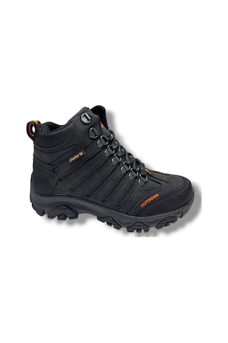 Dakırs 116-26 Deri Outdoor Kürklü Fermuarlı Çocuk Bot 36-39 Siyah