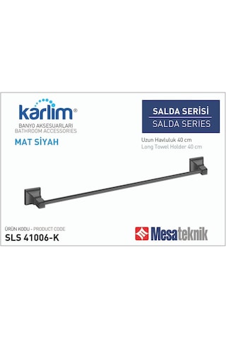 Karlim Salda Serisi Uzun Havluluk 45 Cm Siyah