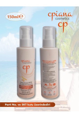 Güneş Koruyucu Krem Spf 50+ Argan Yağı 150ml