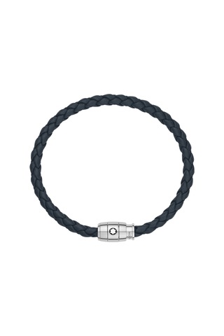 Montblanc Büyük Soft Mavi Deri Bileklik 136014 Mavi