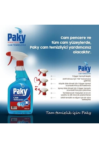 Paky Cam Temizlik Köpüğü Trigger Sprey 2 x 1 L