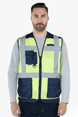 Fileli Mühendis İkaz Yeleği Reflektörlü Fosforlu