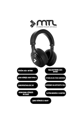 Kablosuz Stereo Kulaklık - Extra Bass Ve Katlanabilir Tasarım Ios Ve Android Uyumlu