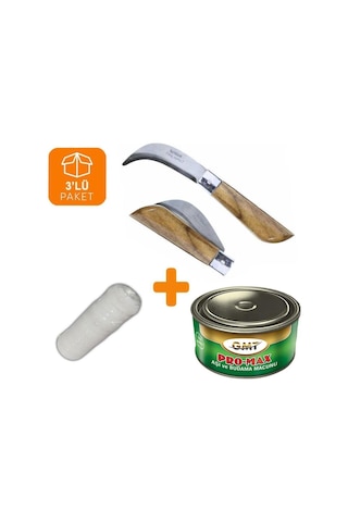 Bayram Aşı Bıçağı 22 Cm No:3 + Aşı Macunu + Aşı Bandı 3'Lü Paket N11.76