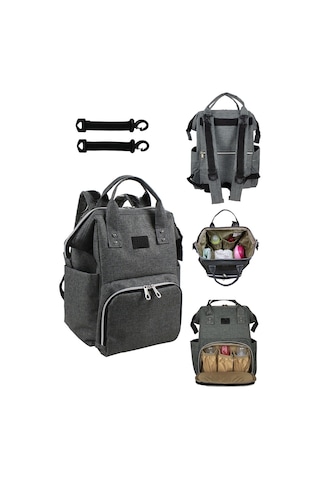 Bye Bye Paris Anne Bebek Bakım Sırt Çantası Gri